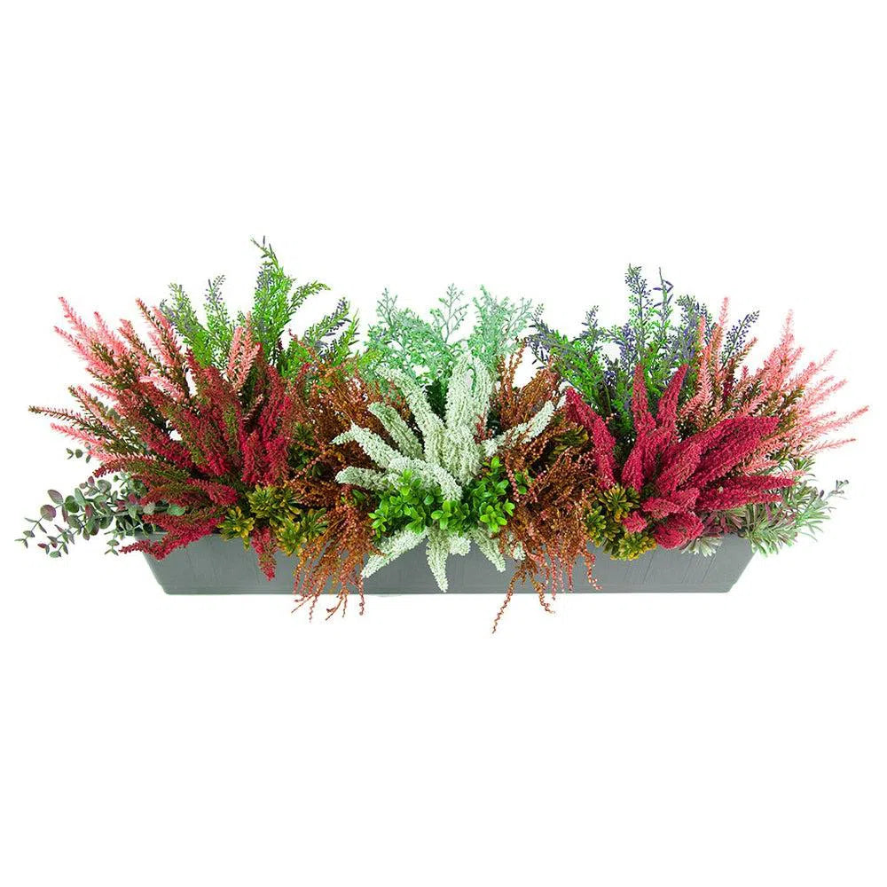Kunstpflanzen | Künstlicher Blumenkasten Herbst/Winter - Maila
