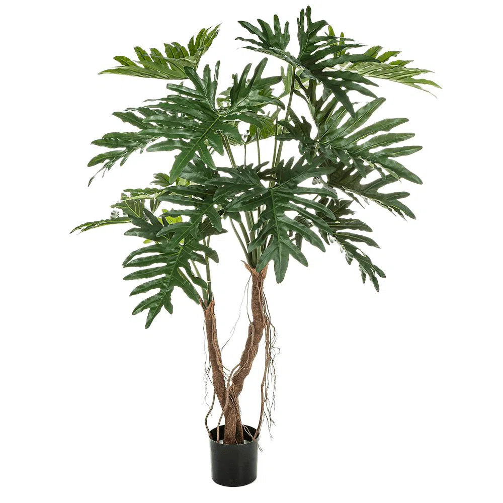 Künstlicher Philodendron mit Echtholzstamm - Pedro, 140 cm