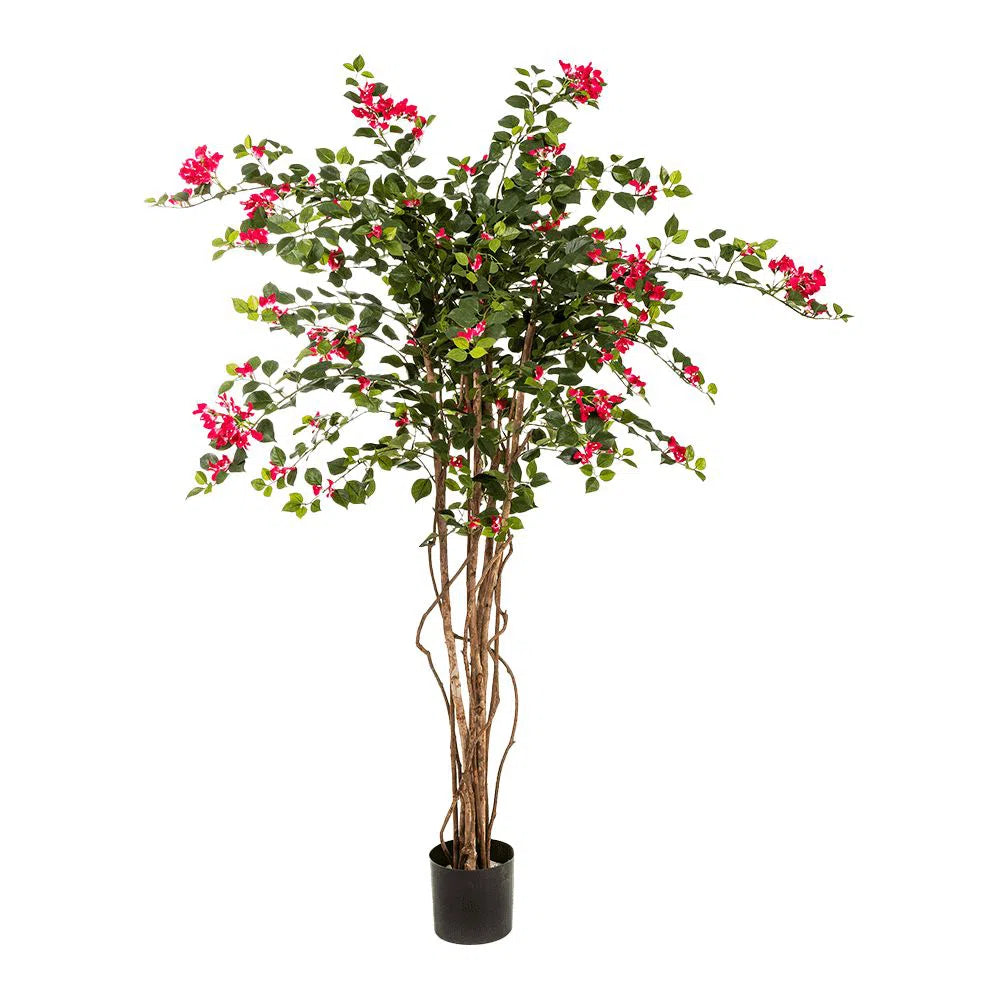 Künstliche Drillingsblume mit Echtholzstamm - Benoni, 150 cm