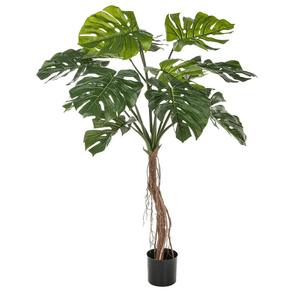 Künstliche Monstera mit Echtholzstamm - Samuel, 130 cm