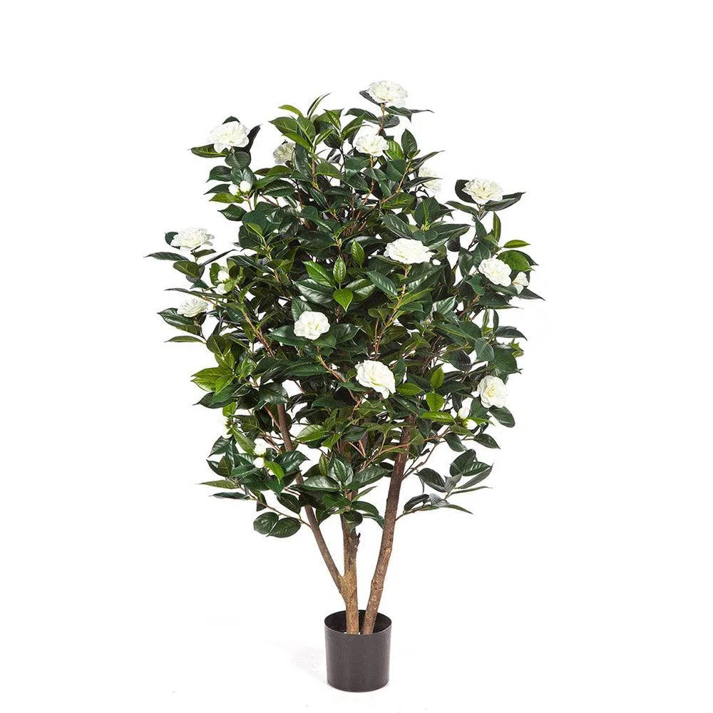 Künstliche japanische Kamelie mit Echtholzstamm - Kaya, 150 cm
