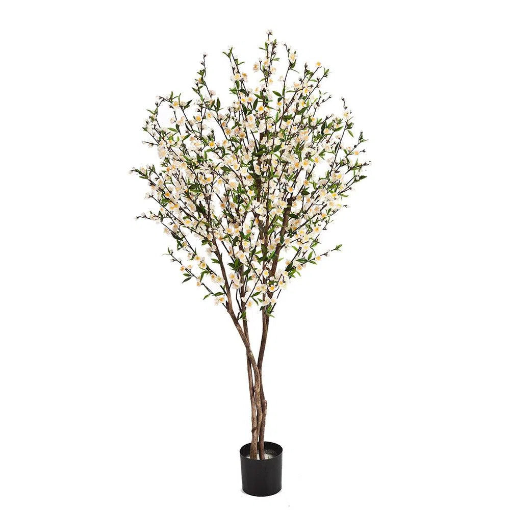 Künstlicher Apfelbaum blühend mit Echtholzstamm, 140 - 170 cm