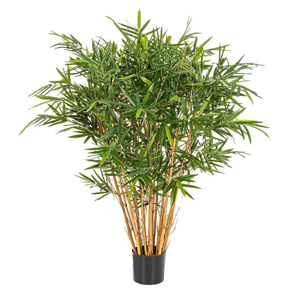 Künstlicher Bambus Yuma mit Echtholzstamm, 125 cm