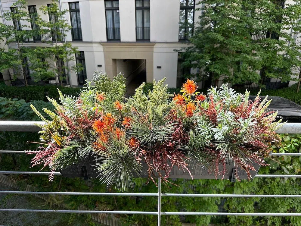 Kunstpflanzen | Künstlicher Blumenkasten Herbst/Winter - Jördis