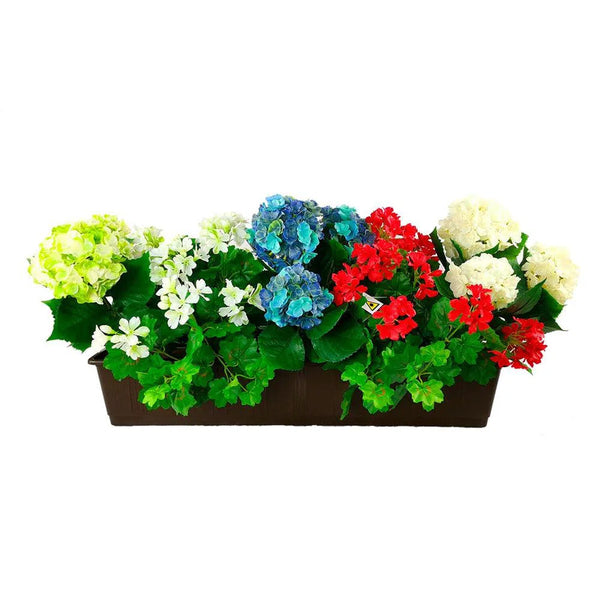 Künstlicher Blumenkasten mit UV-Schutz