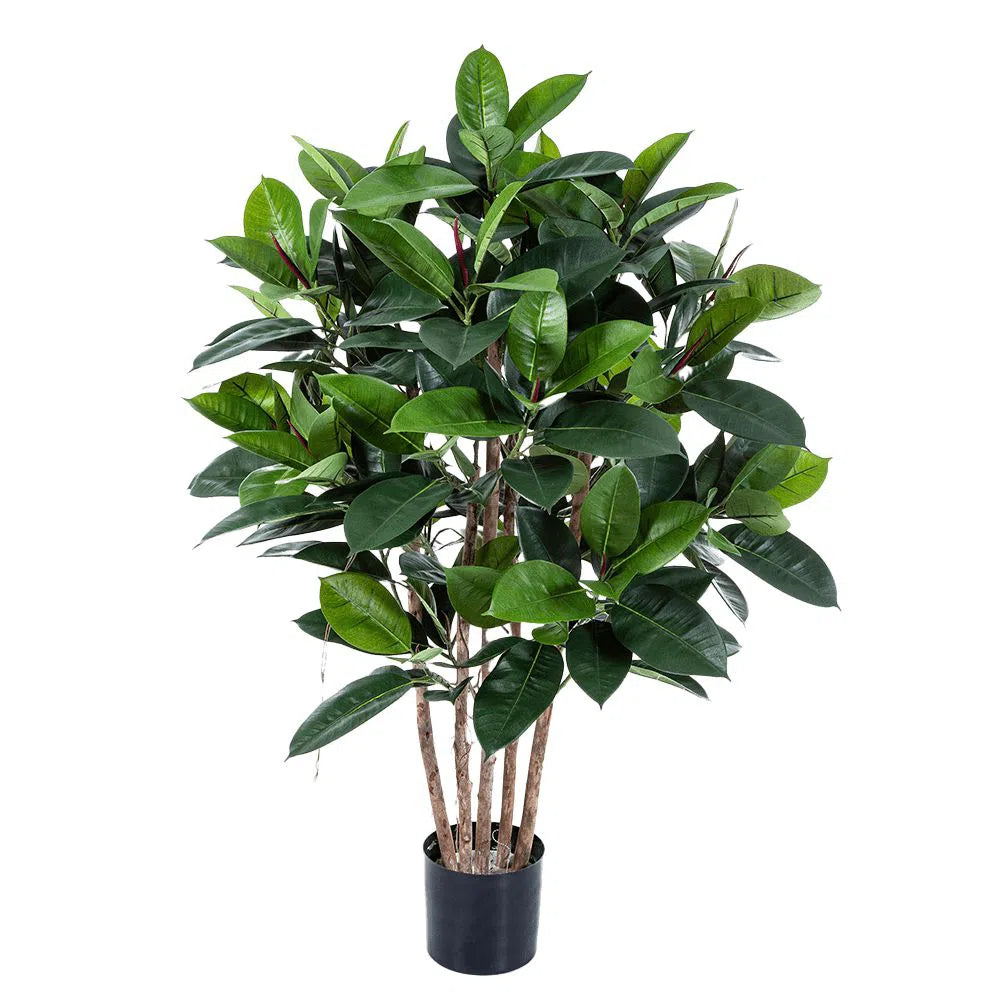 Künstlicher Ficus Elastica mit Echtholzstamm - Grisu, 90 - 120 cm