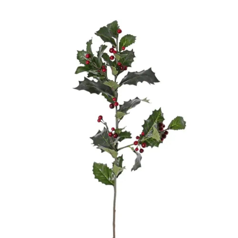 Künstlicher Ilexzweig - Holly, 76 cm