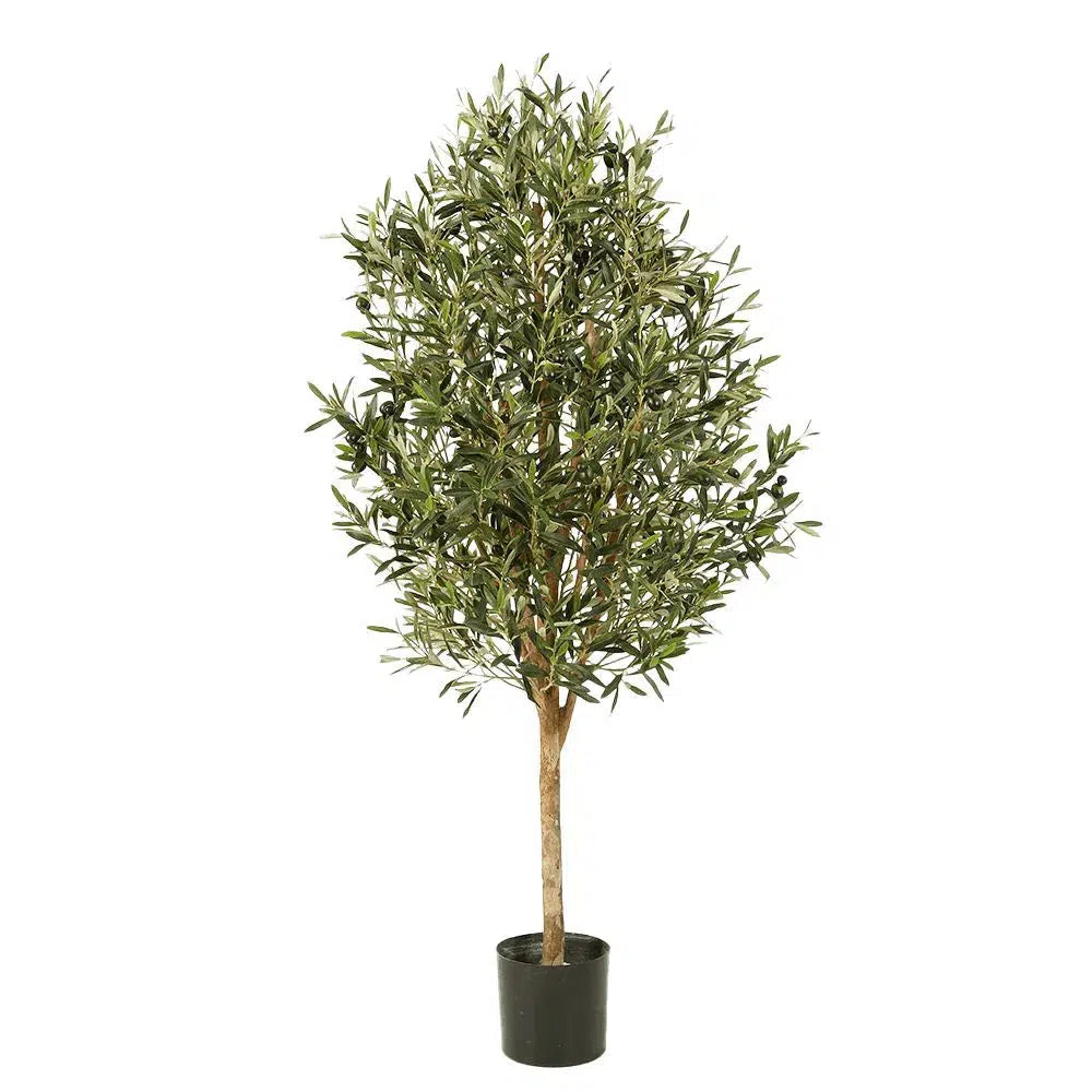 Künstlicher Olivenbaum mit Früchten und Echtholzstamm - Genua, 140 - 170 cm