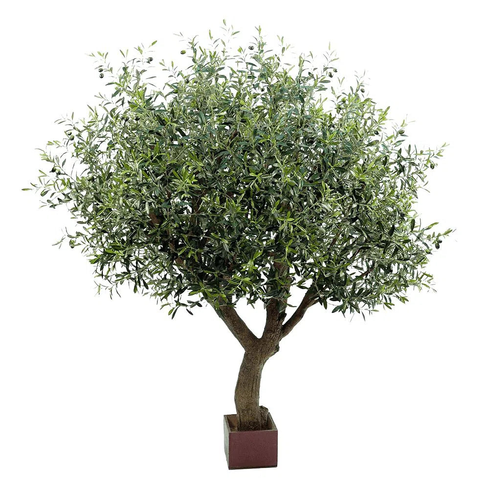 Künstlicher Olivenbaum mit Früchten und Echtholzstamm - Valencia, 210 cm