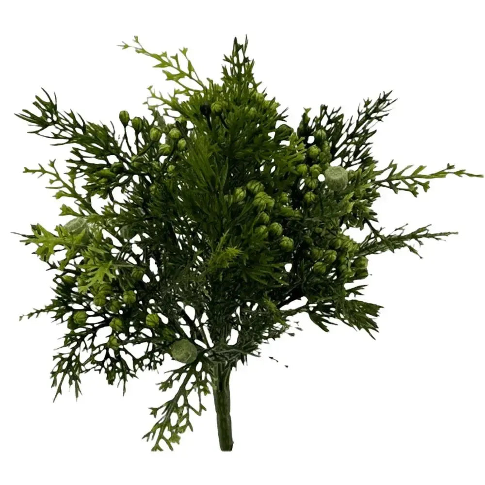 Künstlicher Thuja Busch mit Beeren - Daiki, 28 cm